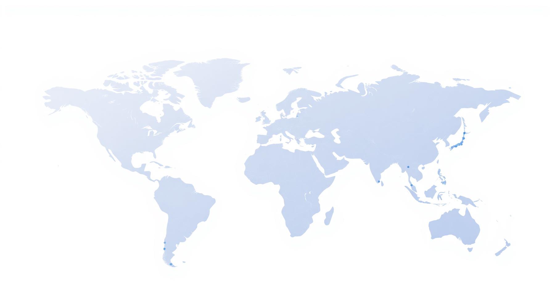 Mapa de la red logística mundial
